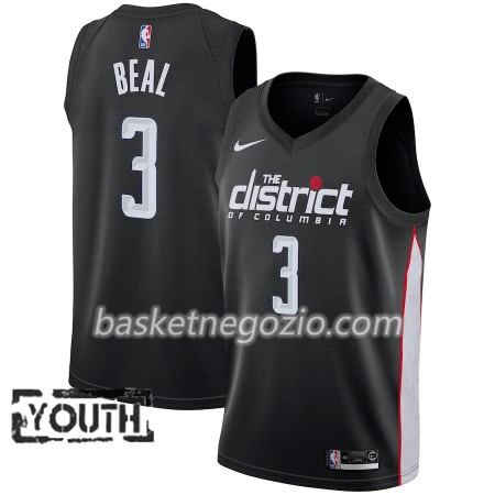 Canotte Bambino Washington Wizards Bradley Beal 3 2018-19 Nike City Edition Nero Swingman